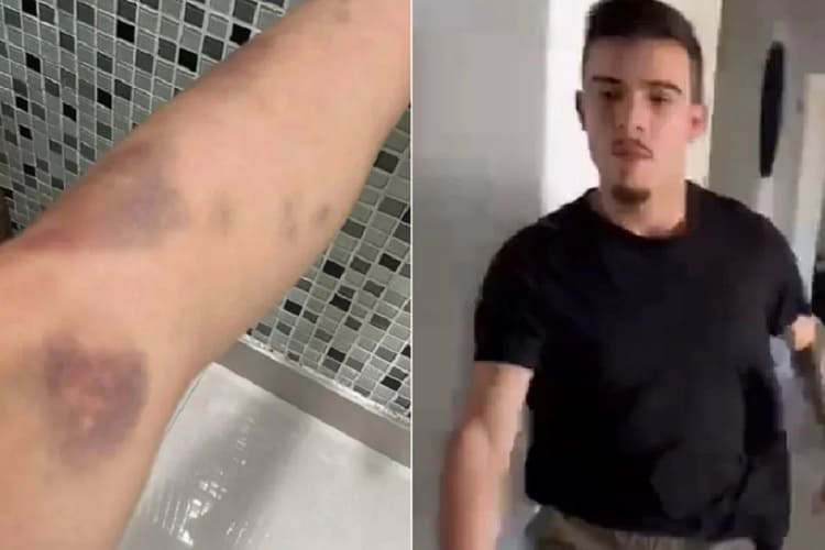 Em vídeo, Tati Zaqui flagra Thomaz Costa supostamente correndo em sua direção com faca na mão