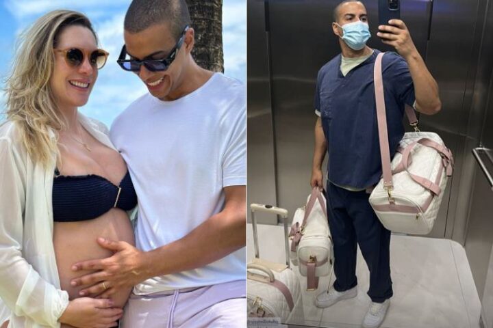 Thiago Oliveira e a esposa