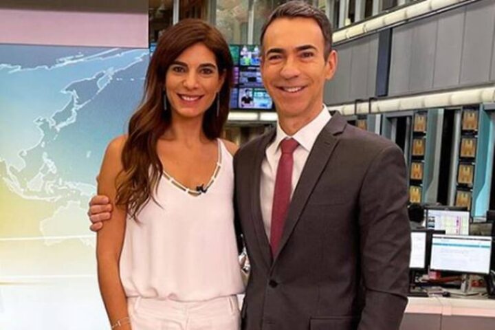 Andréia Sadi e César Tralli no JH - Foto: Instagram