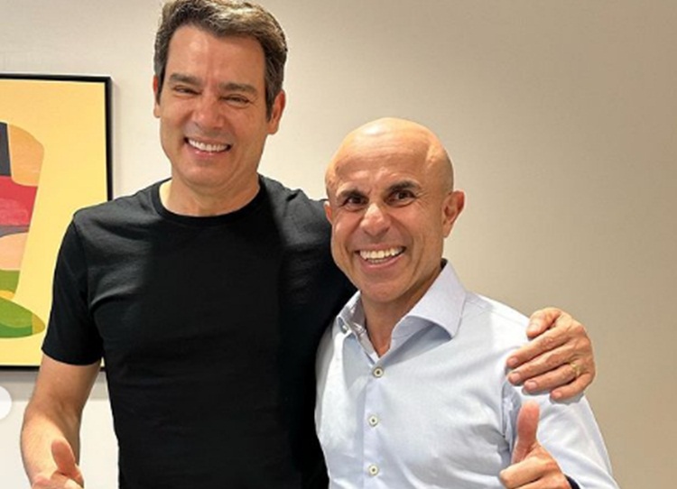Celso Portiolli e o medico Fernando Maluf - Instagram