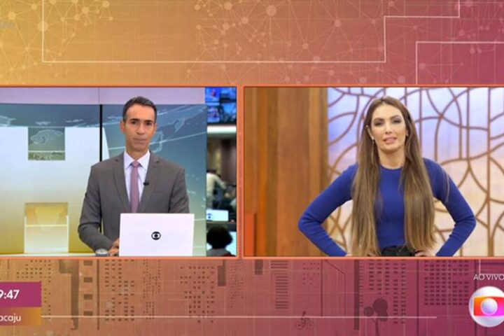 César Tralli e Patrícia Poeta no Encontro César Tralli e Patrícia Poeta no Encontro