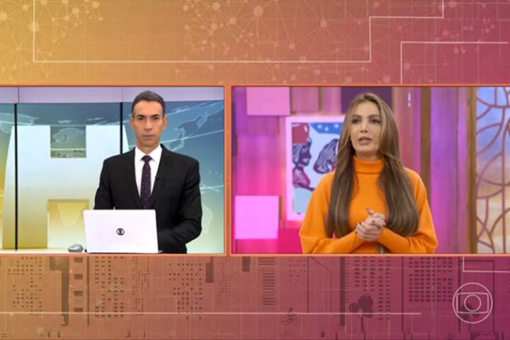 César Tralli e Patrícia Poeta no Encontro