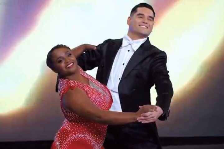 Daiane dos Santos e seu professor de dança