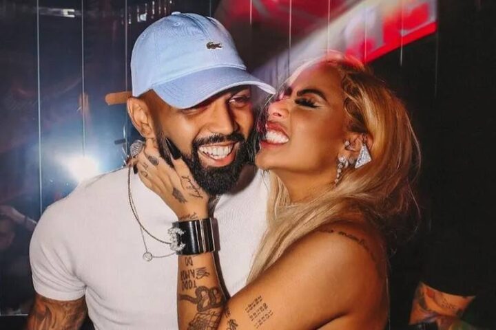 Gabigol, do Flamengo, com Rafaella Santos — Foto: Reprodução / Instagram 