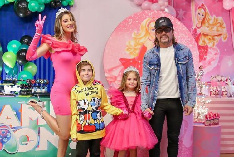 Hudson e Thayra Machado celebram aniversário dos filhos: ”alegria de criança”