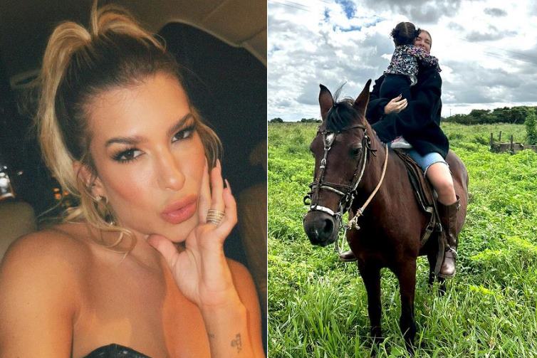 Lore Improta surge com a filha em cliques na fazenda: ”especial demais”