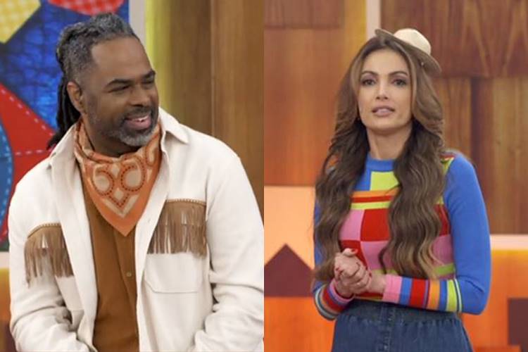 Manoel Soares e Patrícia Poeta surgem em clima junino no ‘Encontro’