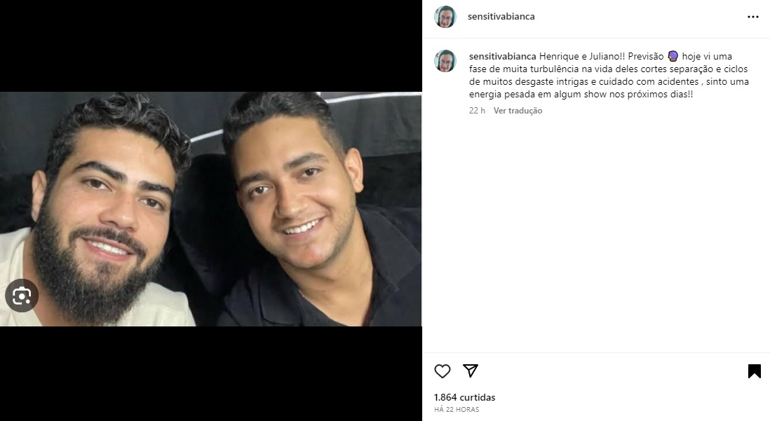 Postagem Henrique e Juliano (Foto: Reprodução Instagram)