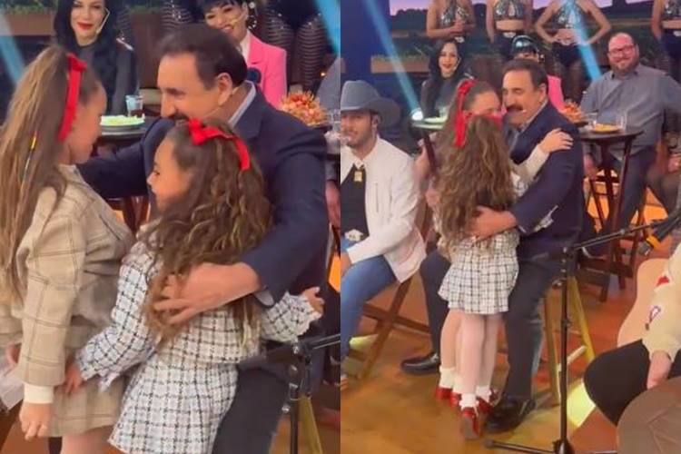 Ratinho é surpreendido pelas netas durante gravação de programa no SBT