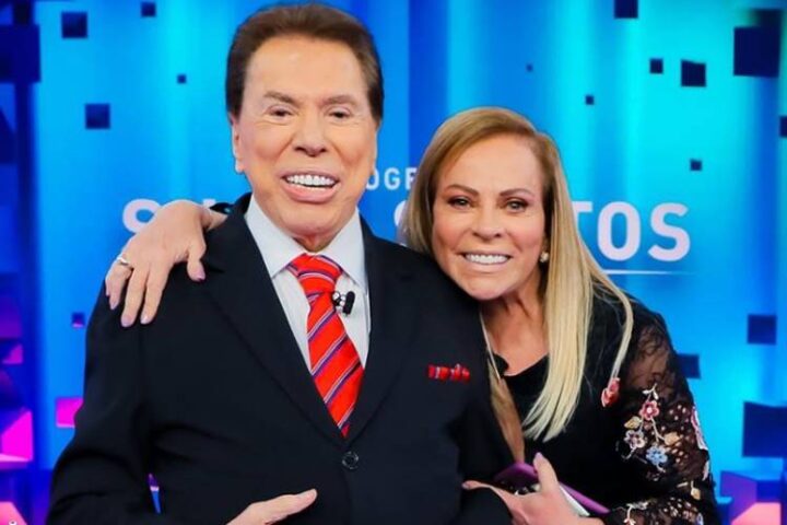 Silvio Santos e Christina Rocha