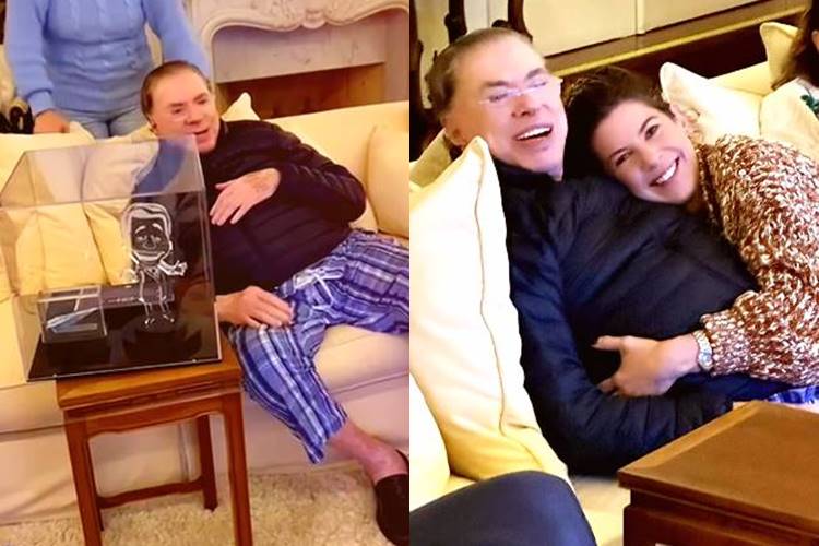 Silvio Santos surge em momento raro ao lado da família assistindo ao especial de 60 anos do seu programa