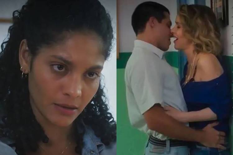 Terra e Paixão: Aline flagra Gladys com amante e faz chantagem