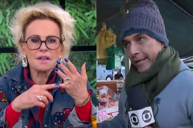 Fabrício Battaglini perde a paciência e, brincando, puxa a orelha de Ana Maria Braga ao vivo: ‘sabe tudo’