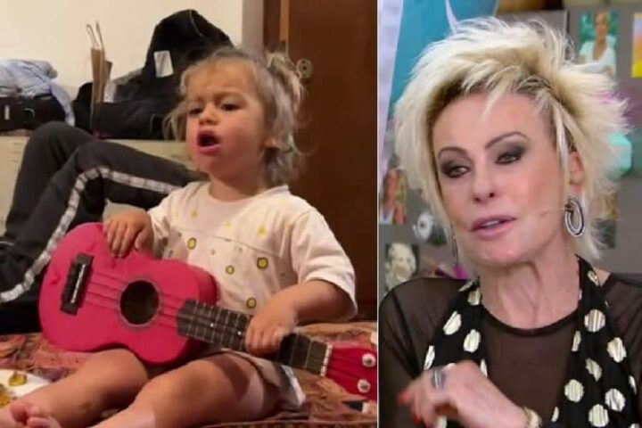 Ana Maria Braga e o neto Varuna