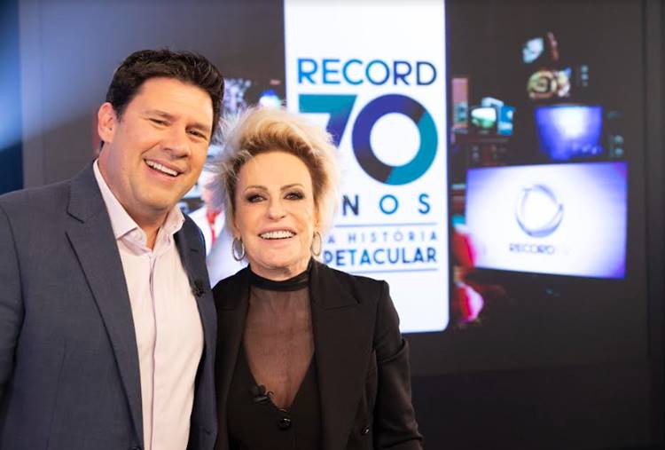 ‘Domingo Espetacular’ entrevista Ana Maria Braga no quadro ‘Record 70 anos’