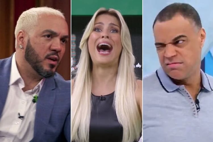 Renata Fan ativa o modo zoeira e provoca Denílson por dívida de Belo: ‘Dê a boa notícia’