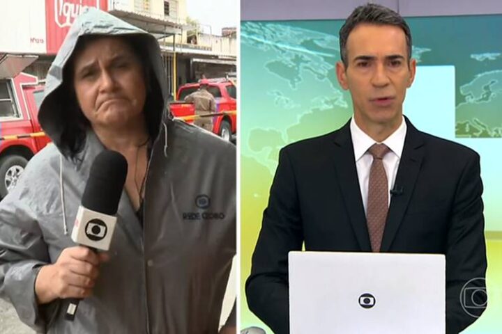 Bianca Carvalho e César Tralli