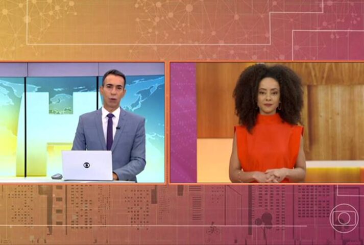 César Tralli e Valéria Almeida no Encontro César Tralli e Valéria Almeida no Encontro