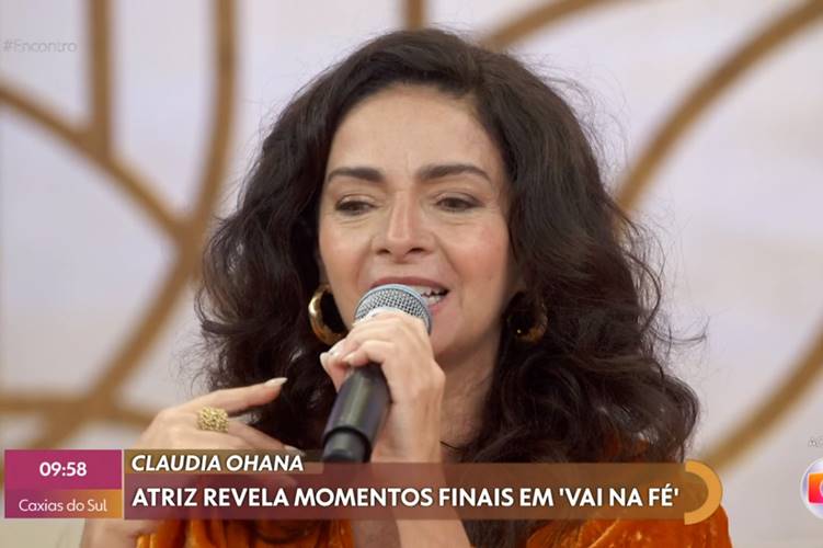 No ‘Encontro’, Claudia Ohana fala sobre a morte de Dora em ‘Vai na Fé’