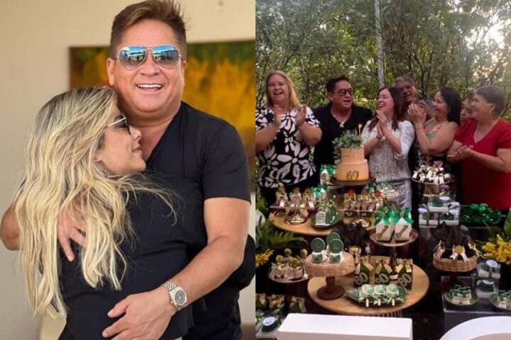 Leonardo com Poliana Rocha e seus irmãos