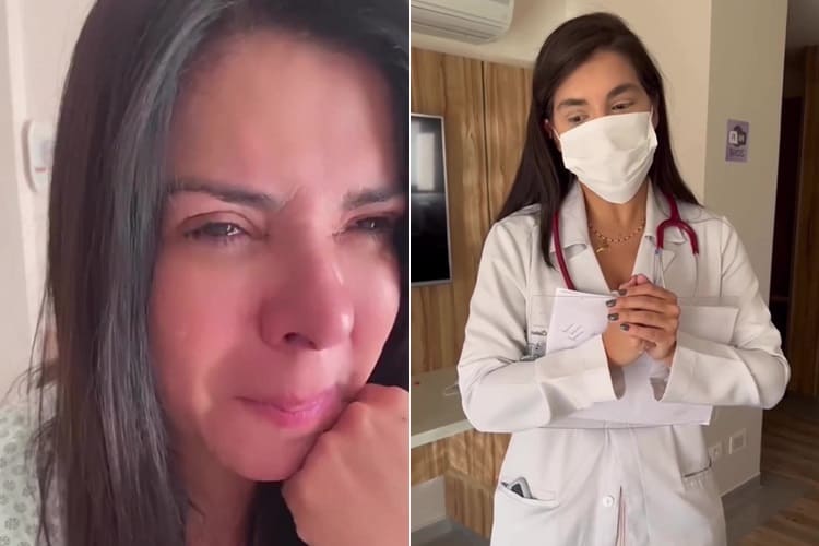 Mara Maravilha chora de tristeza e preocupação com o filho após médica atualizar quadro de saúde