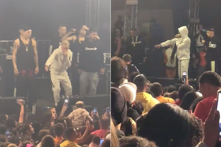 MC Daniel interrompe show às pressas ao ver agressão contra mulher: ‘olha o que ele fez com a menina’