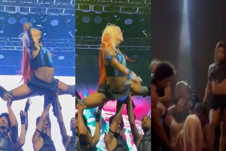 Pabllo Vittar é vítima de acidente durante show; dançarinos agem às pressas para socorrê-la