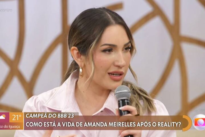 Amanda Meirelles no Encontro - Foto: TV Globo