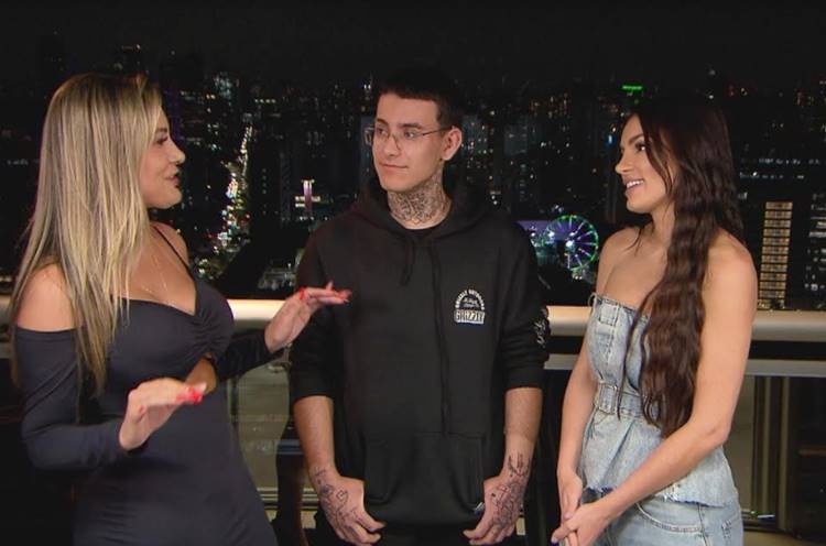 Andressa e Arthur Urach com Gaby Cabrini