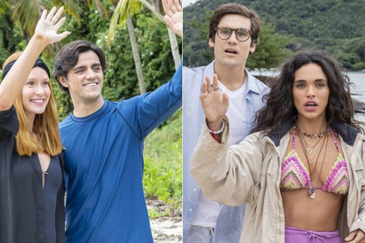 Fuzuê - Preciosa e Heitor acenam para Miguel e Luna Fuzuê - Preciosa e Heitor acenam para Miguel e Luna