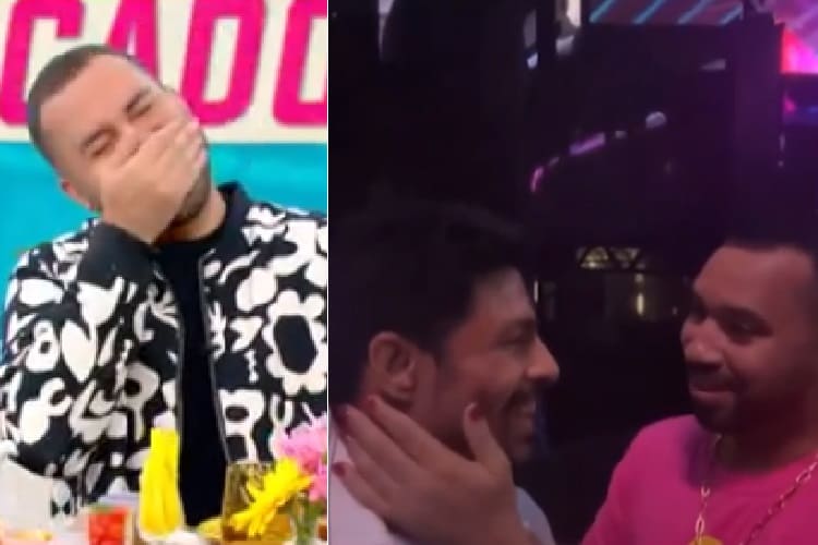 Gil do Vigor é exposto ao vivo por Tati Machado durante momento íntimo com Cauã Reymond e se envergonha