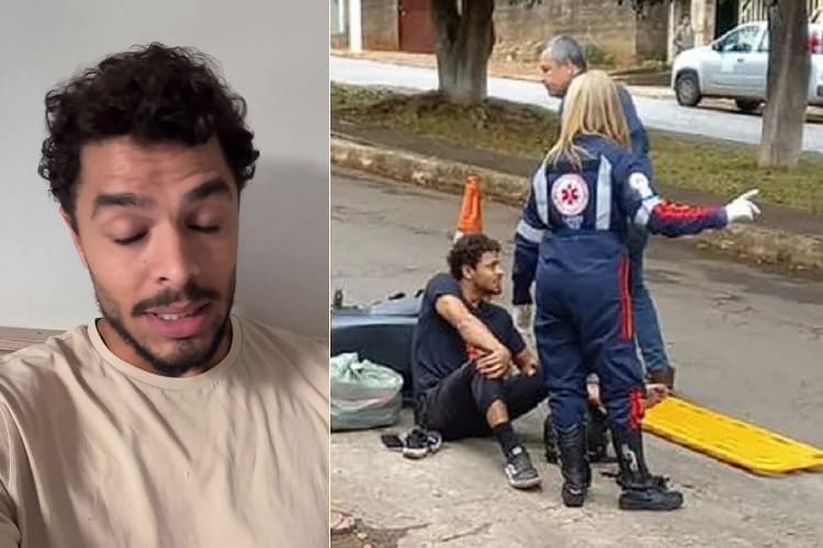 Ator da Globo Matheus Abreu fala pela primeira vez após ser atropelado enquanto andava de moto