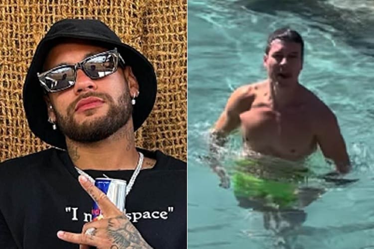 Neymar fica indignado com lago artificial na mansão de Rodrigo Faro: ‘O teu pode e o meu não’