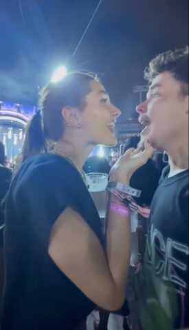 Sasha Meneghel e João Figueiredo em show da Beyoncé