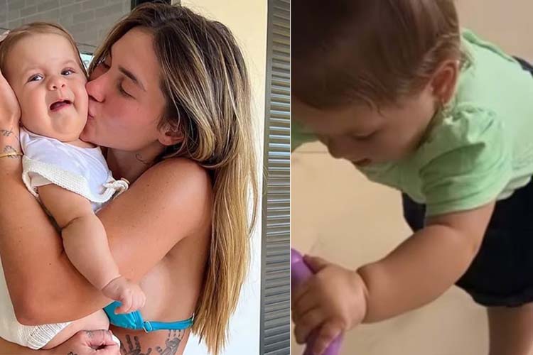 Filha caçula de Virginia Fonseca ensaia os primeiros passos e faz mãe desabar em amores