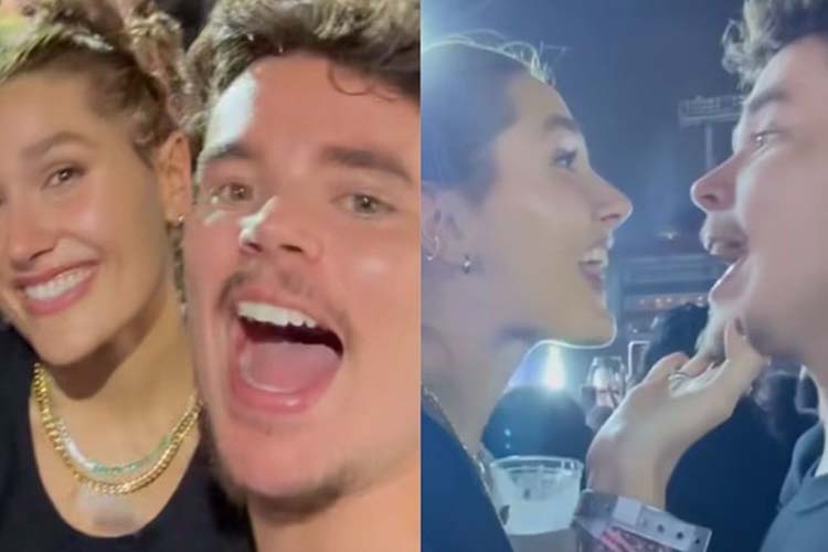 Sasha Meneghel aparece em clima de romance com João Figueiredo em show da Beyoncé