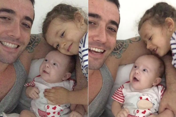 Sem ver os filhos, Vicente Escrig resgata antigo vídeo com os pequenos e comove o público