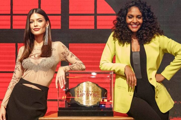 Batalha do Lip Sync volta ao 'Domingão' com Bárbara Reis e Vitória Strada - Foto: Globo/Léo Rosario