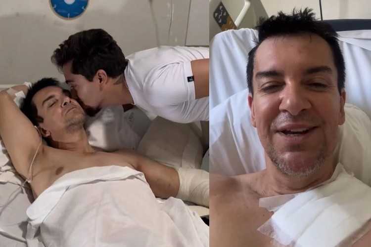 Filho de Regis Danese se emociona após visita ao pai em hospital: ‘foi um milagre de Deus’