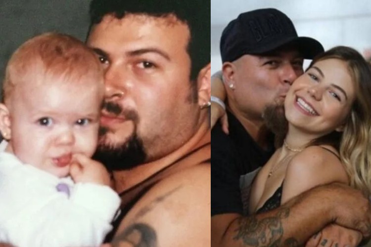 Filha de Mingau se emociona com foto antiga no colo do pai: ‘não vejo a hora de estar no seu abraço’