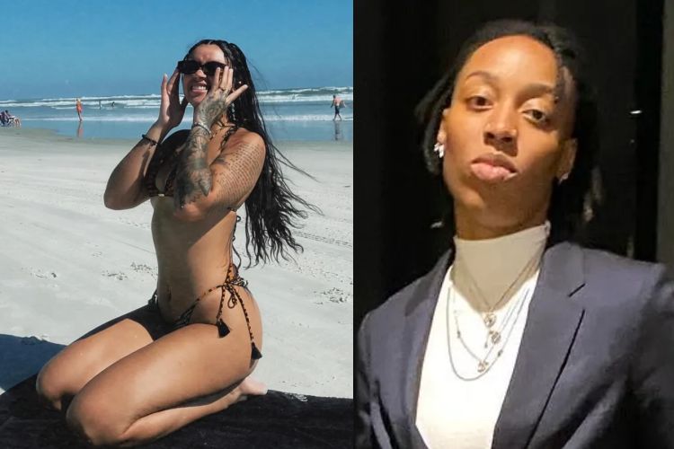 Filha de Carla Perez com Xanddy posa de biquíni com close estratégico e ganha elogios da namorada