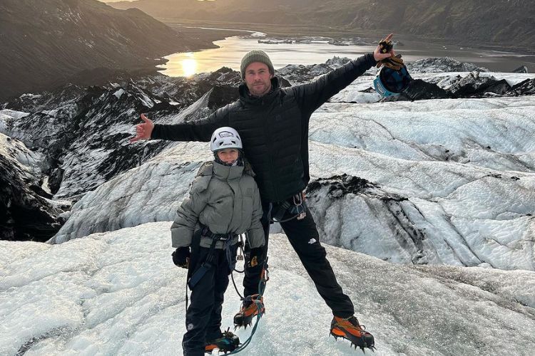 Chris Hemsworth e a filha India Chris Hemsworth e a filha India