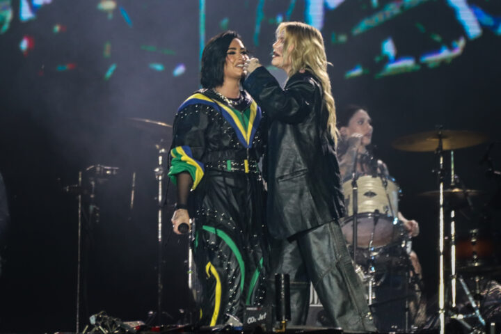 Demi Lovato e Luísa Sonza no The Town - Reprodução / Rogério Fidalgo - Agnews