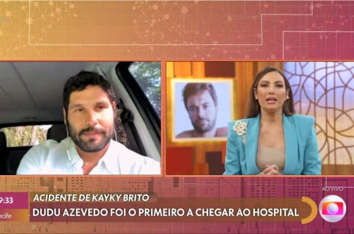 Dudu Azevedo com Patrícia Poeta no Encontro - Foto: TV Globo