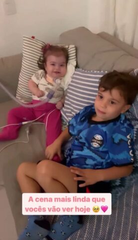 Maria Guilhermina e Gaspar - Story do Instagram de Letícia Cazarré