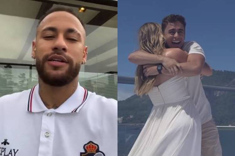 Neymar revela sexo do filho de Nikolas Ferreira ao participar de chá revelação