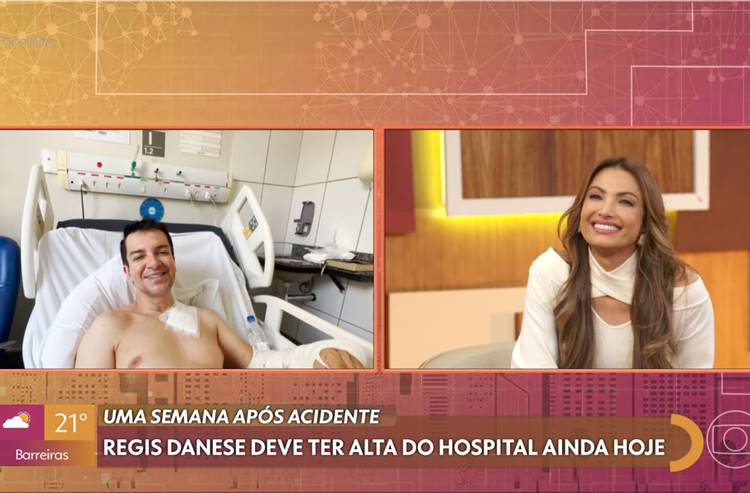 Regis Danese surge no ‘Encontro’ e emociona Patrícia Poeta ao revelar que vai receber alta