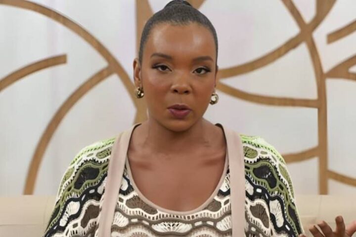 Thelma Assis conduziu o Encontro durante pane ao vivo - Foto: TV Globo