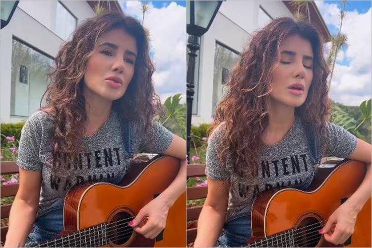 Paula Fernandes surge ‘abatida’ em vídeo após separação