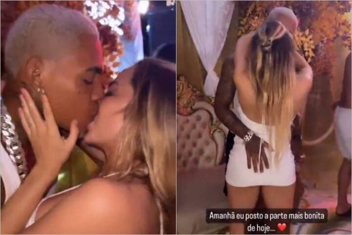 Gabi Martins e VT Kebradeira dão beijão em festa de Carlinhos Maia - Instagram